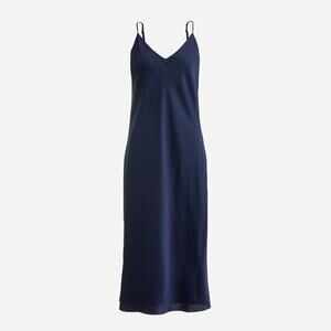 New J.Crew Bias-Cut Slip Dress in Navy Women's Size 0